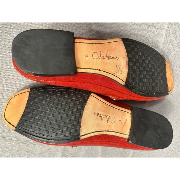Cole Haan Shoes Mens Size 11 Red Leather Studded Loafers Slip On Square Toe main image 9